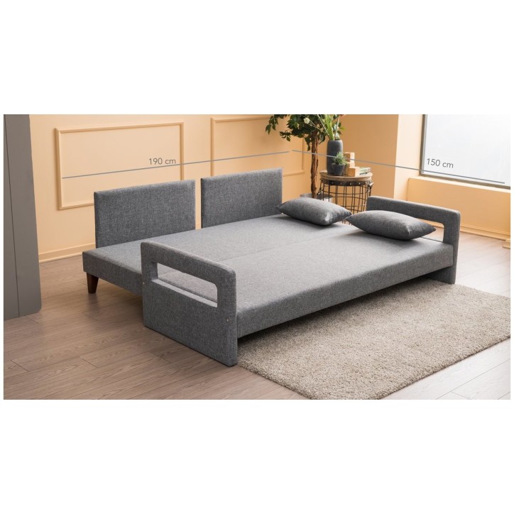 DIVANO COMFORT GRIGIO 205 x 80 x 80