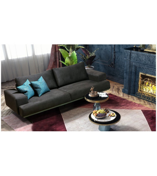 CANAPÉ  Kamin MARRON FONCÉ  230 x 100 x 95