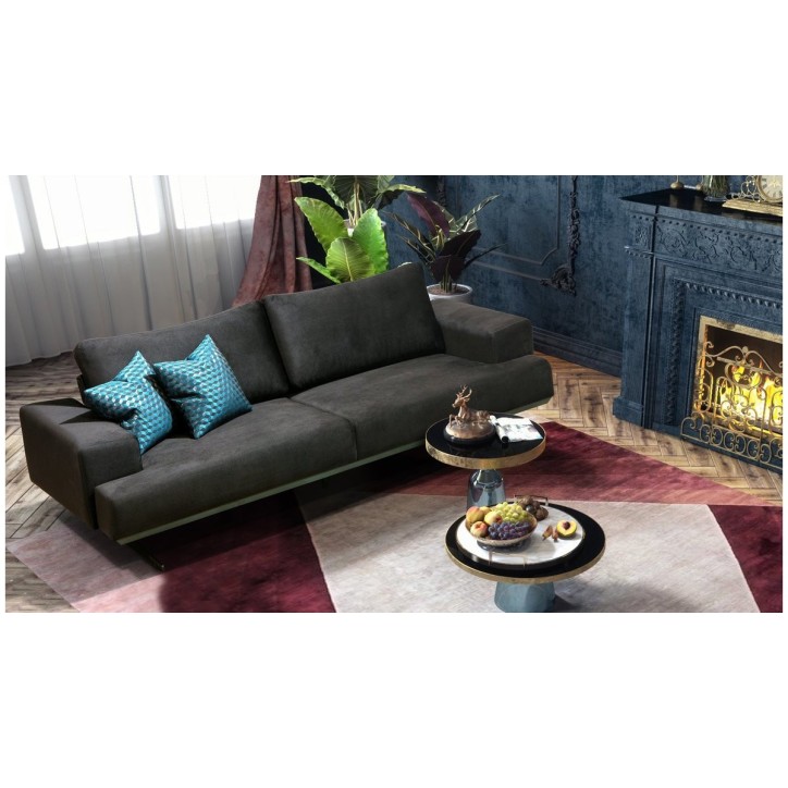CANAPÉ  Kamin MARRON FONCÉ  230 x 100 x 95