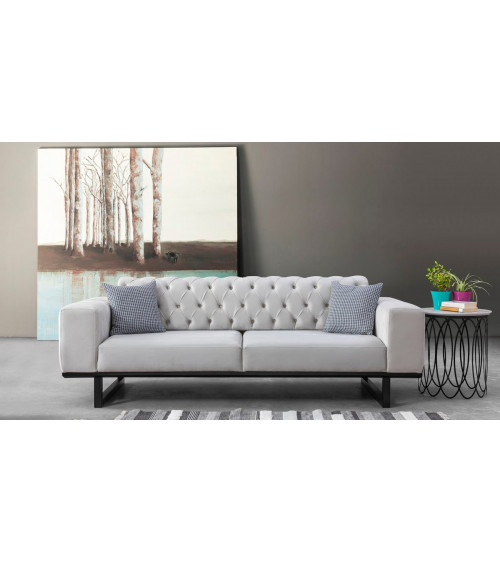 CANAPÉ  EVEREST GRIS CLAIR  220 x 94 x 84