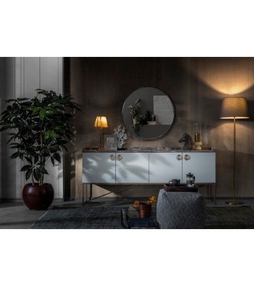 Salle à manger LOFT Gold blanc, doré et effet marbre