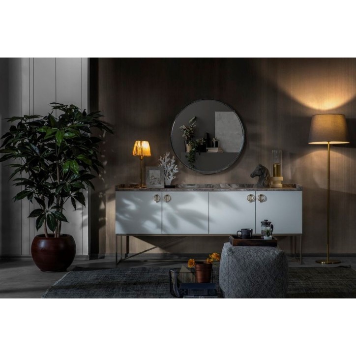 Salle à manger LOFT Gold blanc, doré et effet marbre