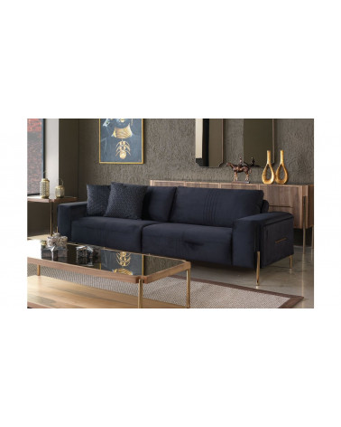 CANAPÉ  ROYAL NOIR  250 x 100 x 70