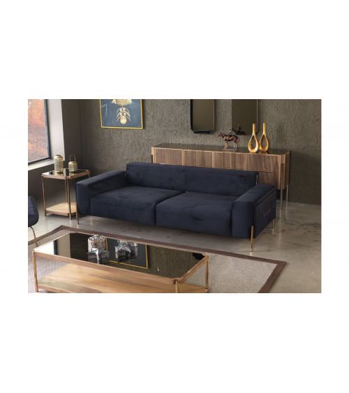 CANAPÉ  ROYAL NOIR  250 x 100 x 70