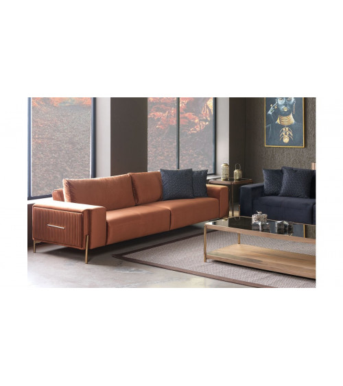 CANAPÉ  ROYAL ORANGE  250 x 100 x 70