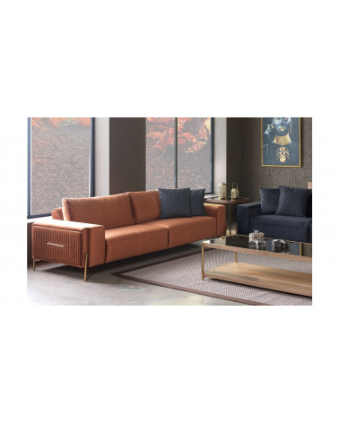 SOFÁ ROYAL ORANGE 250 x 100 x 70