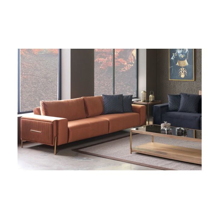 ROYAL ORANGE SOFA 250 x 100 x 70