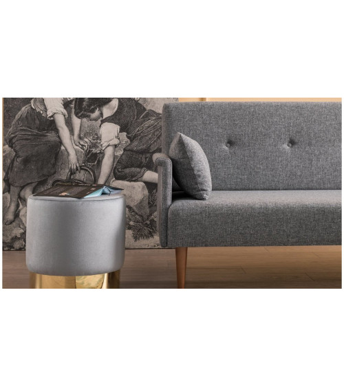 CANAPÉ  REVOS GRIS 190 x 75 x 85