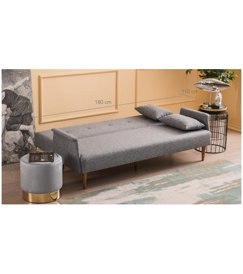 CANAPÉ  REVOS GRIS 190 x 75 x 85