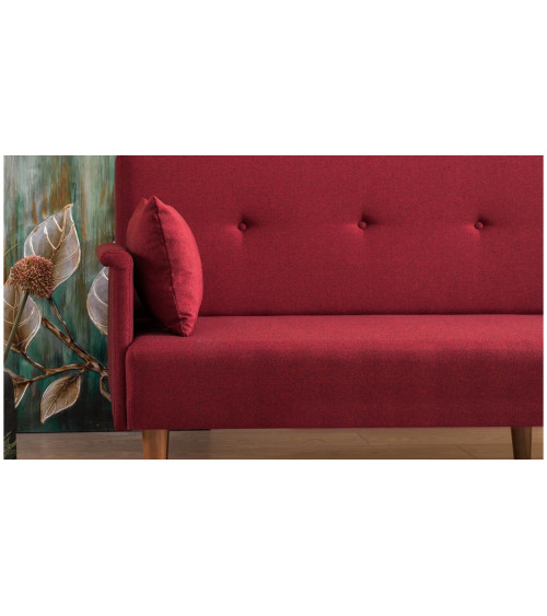 CANAPÉ  REVOS ROUGE 190 x 75 x 85