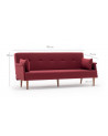 CANAPÉ  REVOS ROUGE 190 x 75 x 85