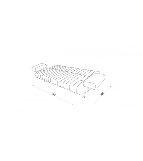CANAPÉ LISA SPORTS CRÈME  190 x 82 x 80