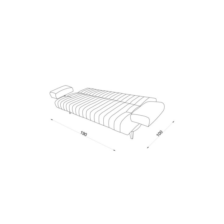 CANAPÉ LISA SPORTS CRÈME  190 x 82 x 80