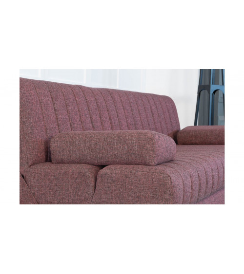 CANAPÉ LISA SPORTS BORDEAUX  190 x 82 x 80