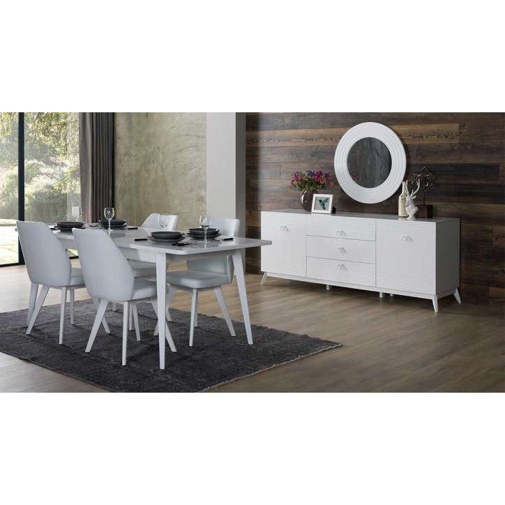Salle à manger ALMODA Blanc