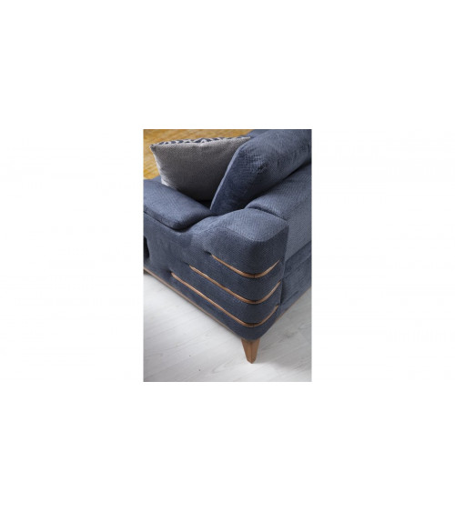 CANAPÉ ZETA BLEU  228 x 100 x 86