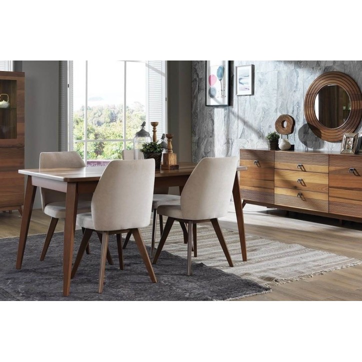 Salle à manger ALMODA Noyer