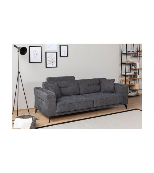 CANAPÉ LOFT GRIS  235 x 95 x 80