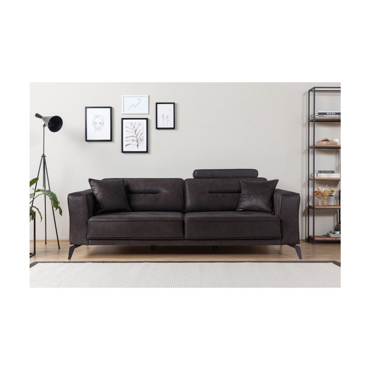 CANAPÉ LOFT MARRON  235 x 95 x 80