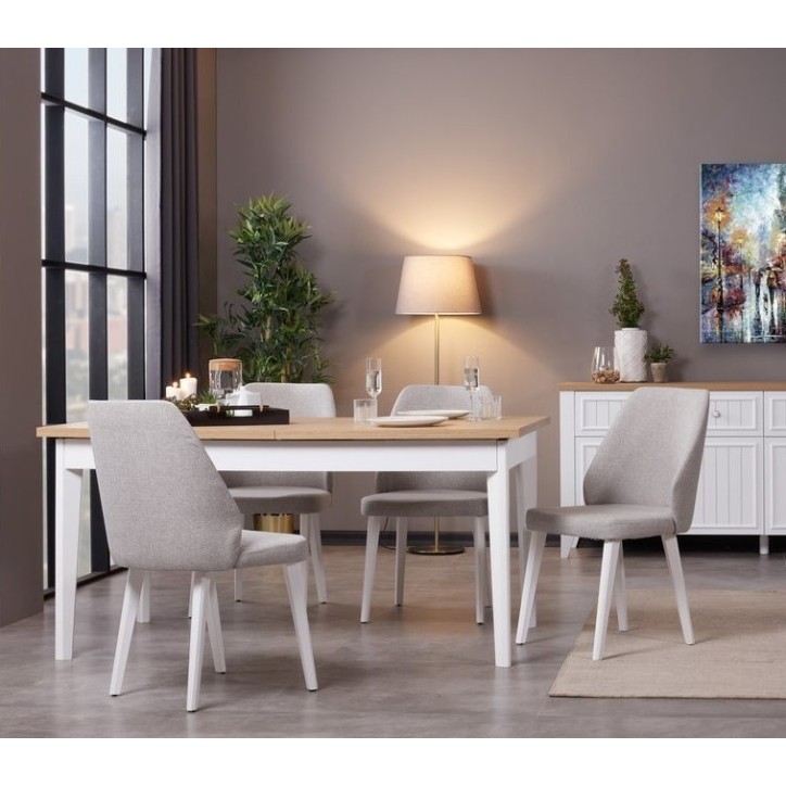 Salle à manger LORIN bois et blanc Salle à manger LORIN bois et blanc
