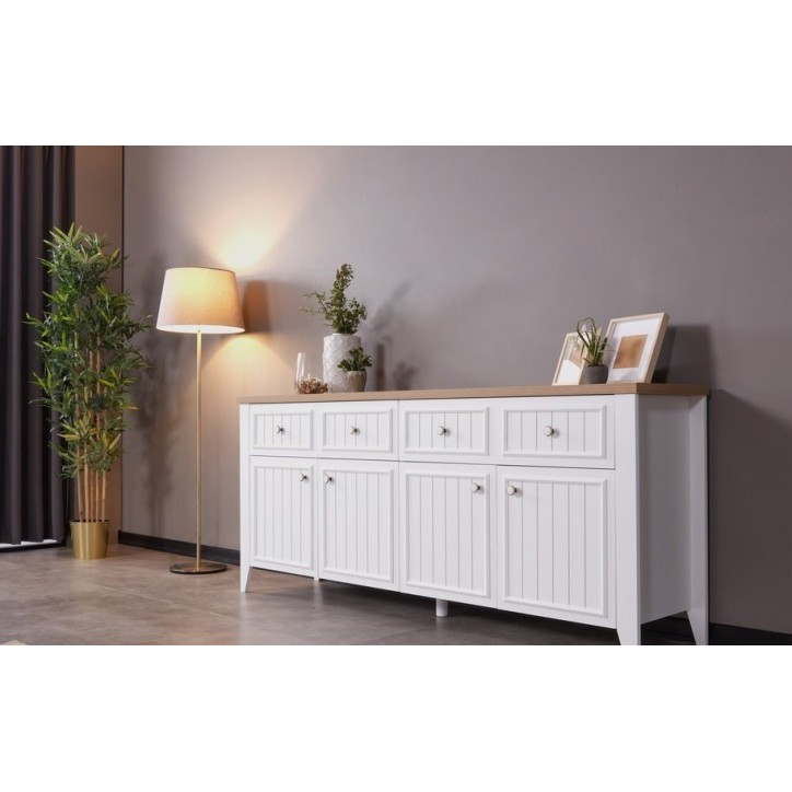 Salle à manger LORIN bois et blanc Salle à manger LORIN bois et blanc