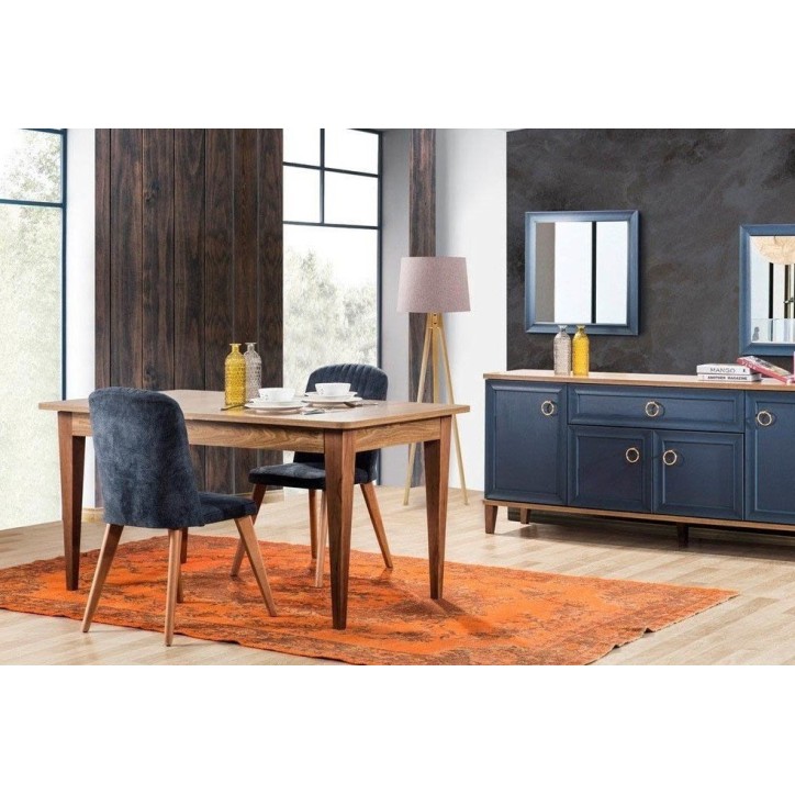 Salle à manger INDIGO bois et indigo