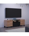 Salon complet KYOTO : table basse, meuble TV, vitrine, commode haute, (buffet)
