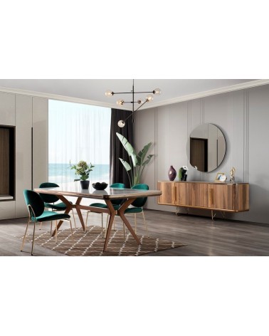 Salle à manger PARIS bois et effet marbre