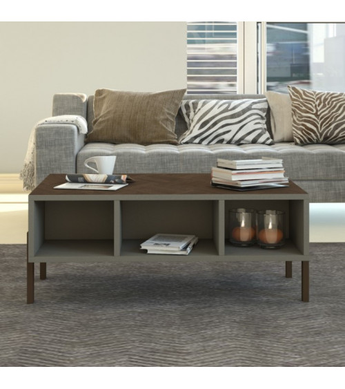 Table basse LINEA 90 x 60 x 40 cm marron