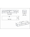 Mueble TV suspendido PETI negro 135 cm