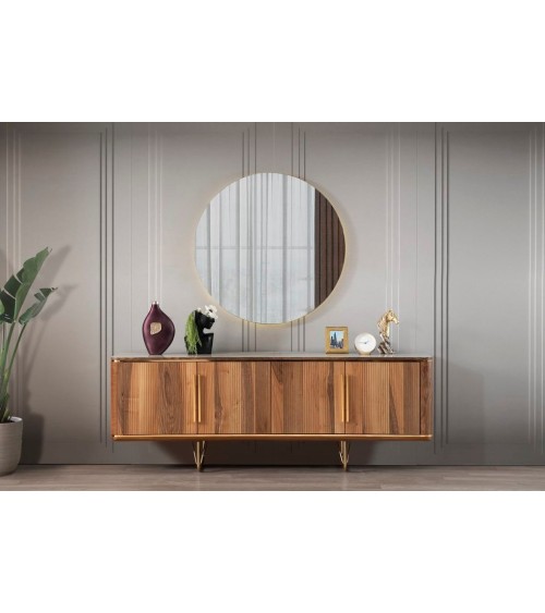 Salle à manger PARIS bois et effet marbre