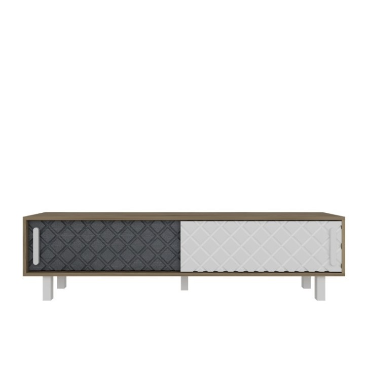 Mueble TV ROB blanco y antracita 180 cm Mueble TV ROB blanco y antracita 180 cm