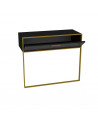 Console POLKA noir et doré 90 cm