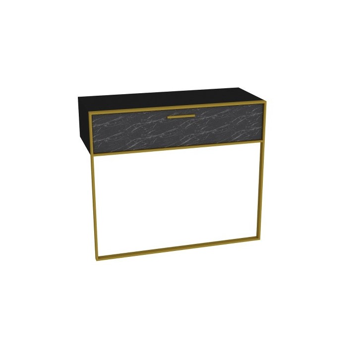 POLKA zwart en goud console 90 cm