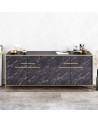 Buffet POLKA noir et doré 180 cm