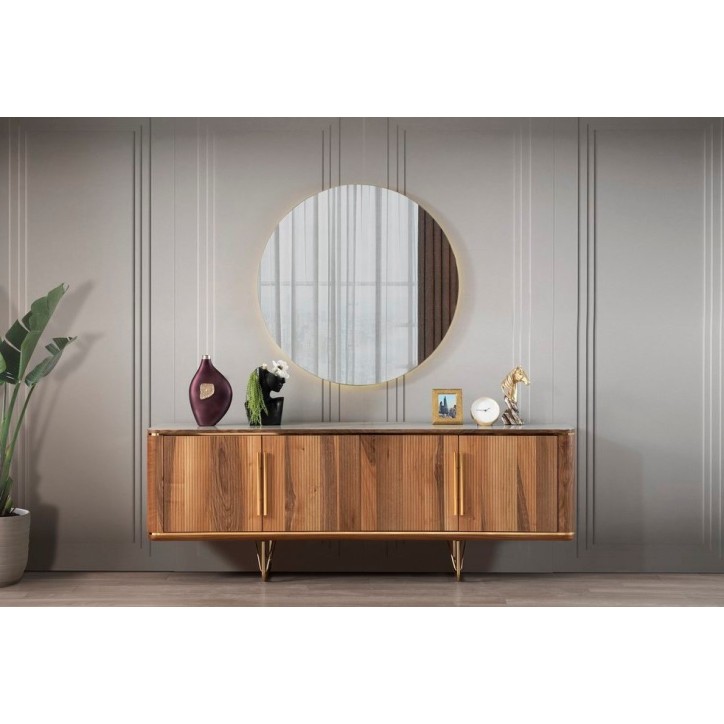 Salle à manger PARIS bois et effet marbre