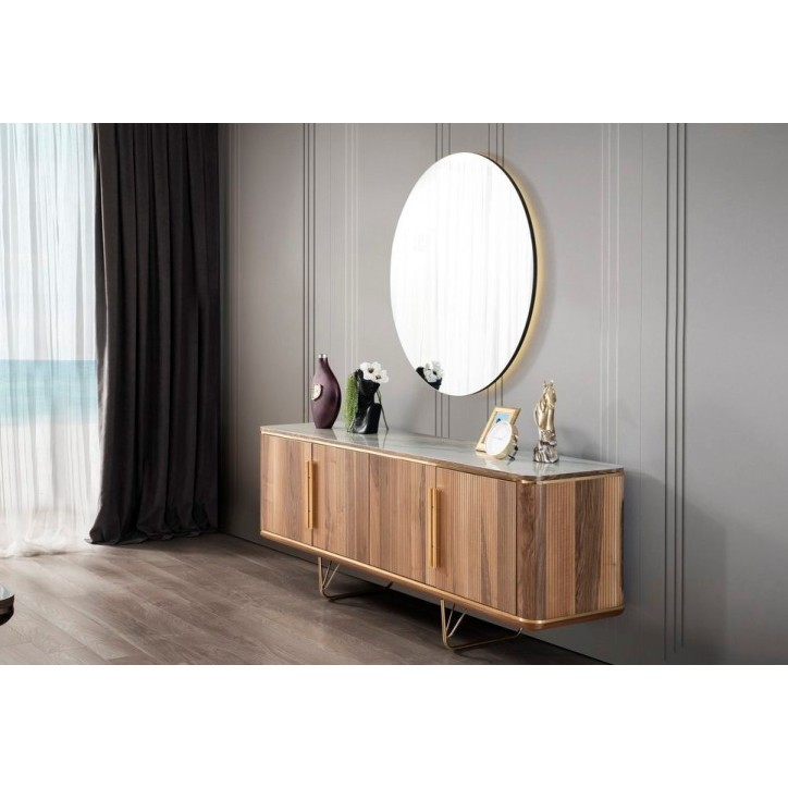 Salle à manger PARIS bois et effet marbre