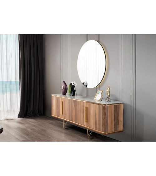 Salle à manger PARIS bois et effet marbre