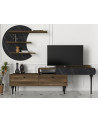 Ensemble meuble TV PADRE noyer marbre 181 cm