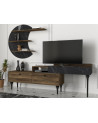 Ensemble meuble TV PADRE noyer marbre 181 cm