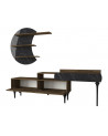 Ensemble meuble TV PADRE noyer marbre 181 cm