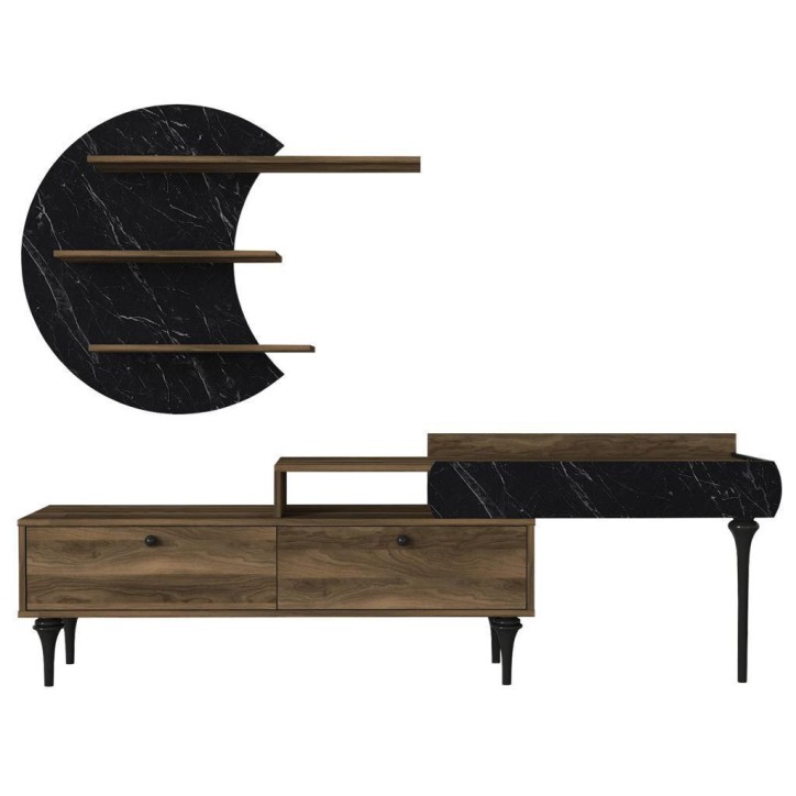 PADRE mobile TV in marmo noce 181 cm