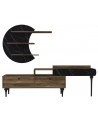 Ensemble meuble TV PADRE noyer marbre 181 cm