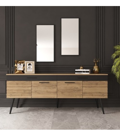 Salle à manger VENISE bois et noir