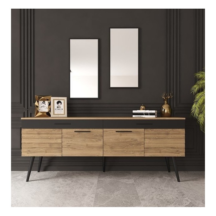 Salle à manger VENISE bois et noir