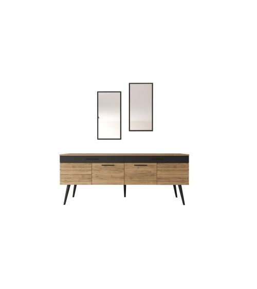 Salle à manger VENISE bois et noir