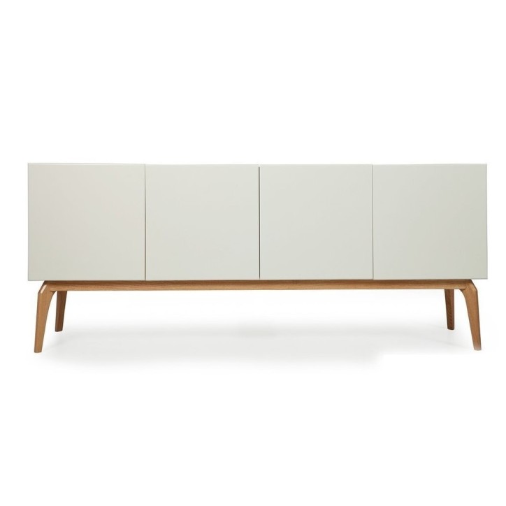 Buffet CLARA 4 portes 1 tiroir 200 cm blanc