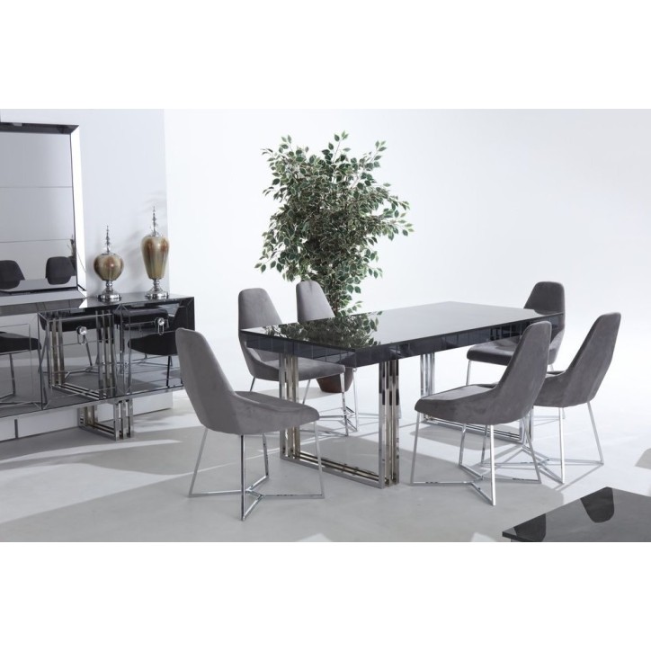 Salle à manger SET Noir - gris