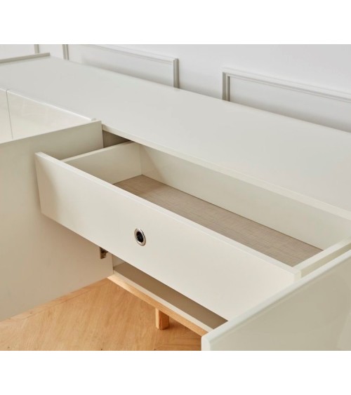 Buffet CLARA 4 portes 1 tiroir 200 cm blanc