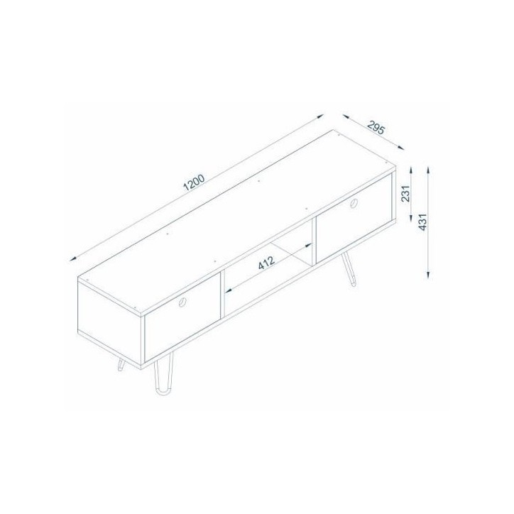MODA wit tv-meubel 120 cm